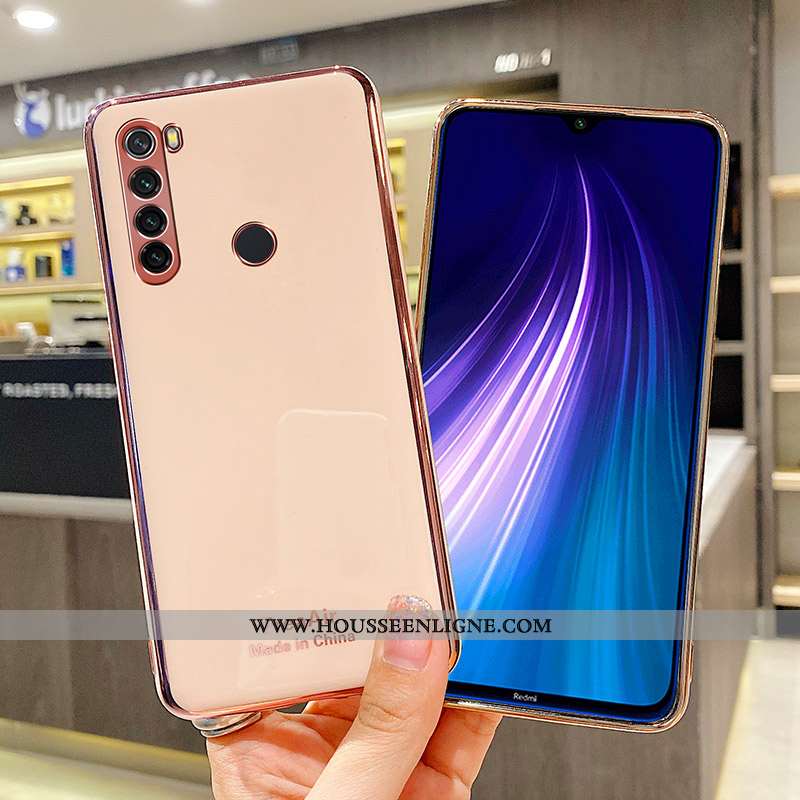 Étui Xiaomi Redmi Note 8t Fluide Doux Silicone Coque Rouge Personnalité Protection Gris Rose