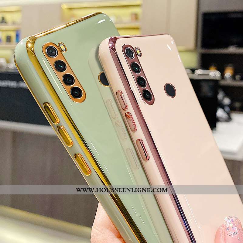 Étui Xiaomi Redmi Note 8t Fluide Doux Silicone Coque Rouge Personnalité Protection Gris Rose