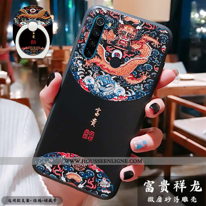 Étui Xiaomi Redmi Note 8t Légère Fluide Doux Vintage Téléphone Portable Protection Luxe Rose
