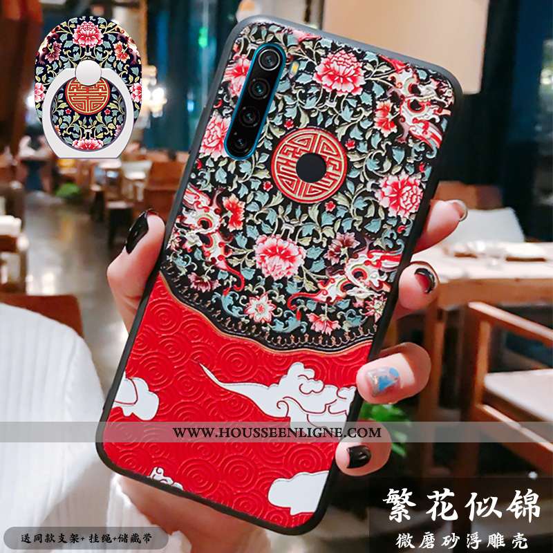 Étui Xiaomi Redmi Note 8t Légère Fluide Doux Vintage Téléphone Portable Protection Luxe Rose