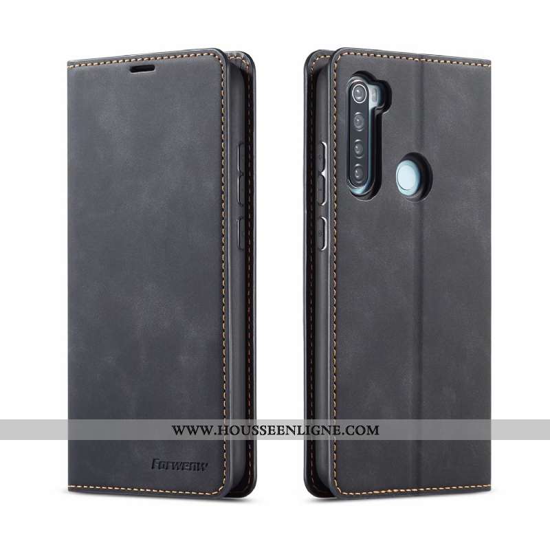 Étui Xiaomi Redmi Note 8t Portefeuille Cuir Carte Noir Housse Tout Compris Téléphone Portable
