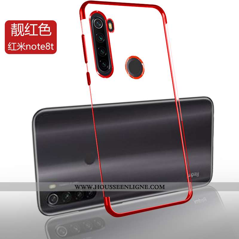 Étui Xiaomi Redmi Note 8t Protection Transparent Ultra Téléphone Portable Simple Petit Bleu