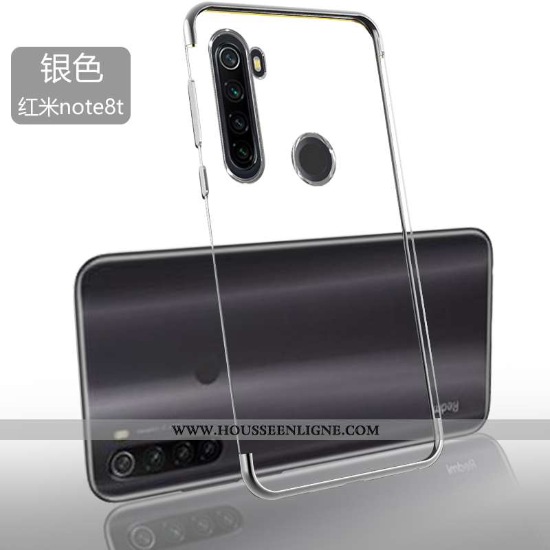 Étui Xiaomi Redmi Note 8t Protection Transparent Ultra Téléphone Portable Simple Petit Bleu