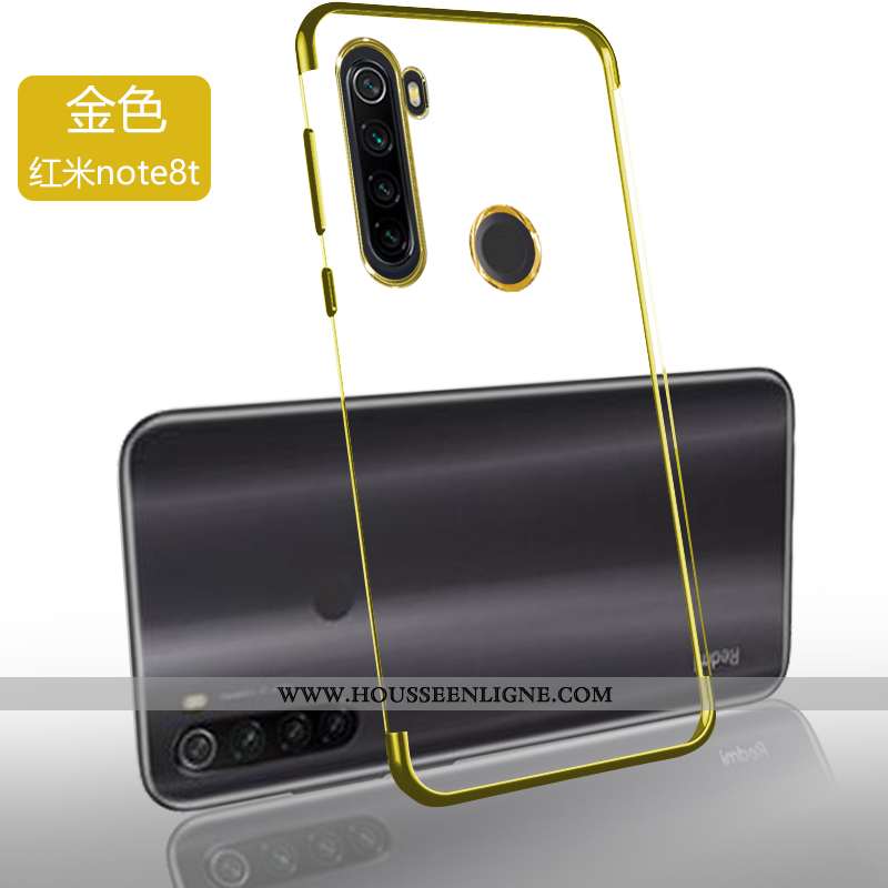 Étui Xiaomi Redmi Note 8t Protection Transparent Ultra Téléphone Portable Simple Petit Bleu