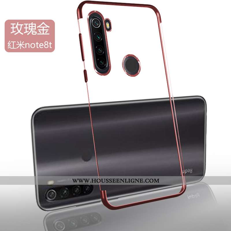 Étui Xiaomi Redmi Note 8t Protection Transparent Ultra Téléphone Portable Simple Petit Bleu