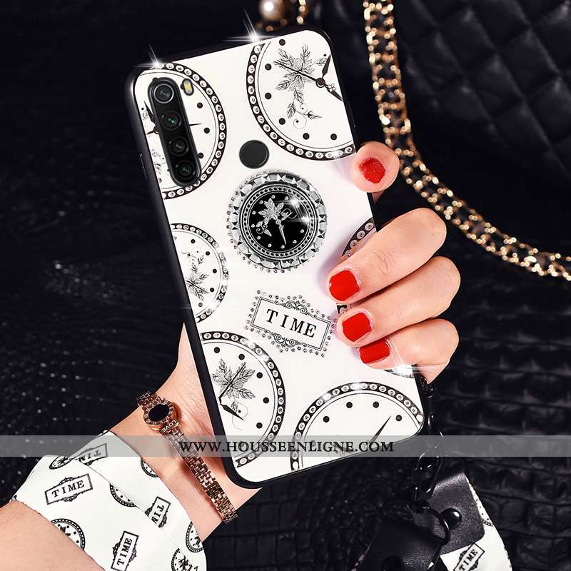 Étui Xiaomi Redmi Note 8t Protection Verre Rouge Difficile Petit Tout Compris Blanc Blanche