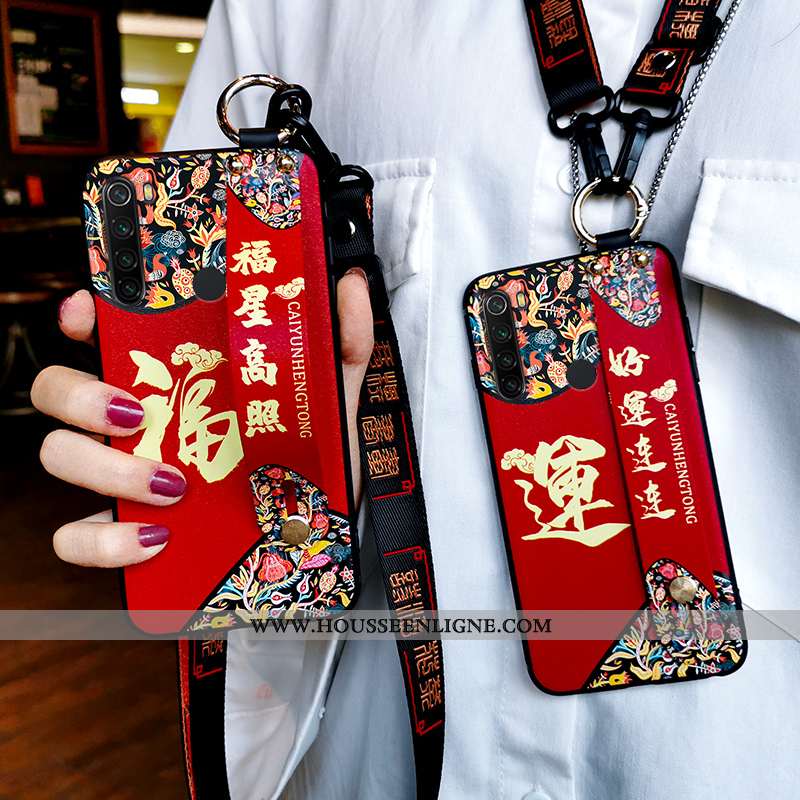 Étui Xiaomi Redmi Note 8t Silicone Protection Fluide Doux Ornements Suspendus Tendance Style Chinois