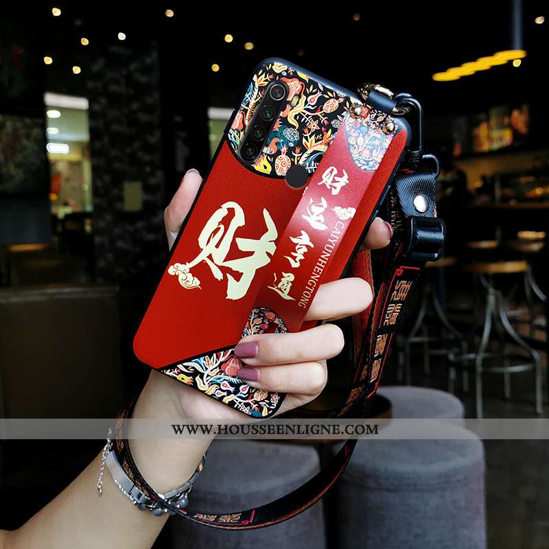 Étui Xiaomi Redmi Note 8t Silicone Protection Fluide Doux Ornements Suspendus Tendance Style Chinois