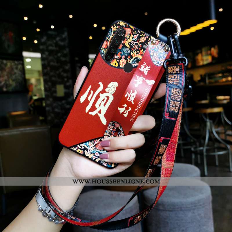 Étui Xiaomi Redmi Note 8t Silicone Protection Fluide Doux Ornements Suspendus Tendance Style Chinois