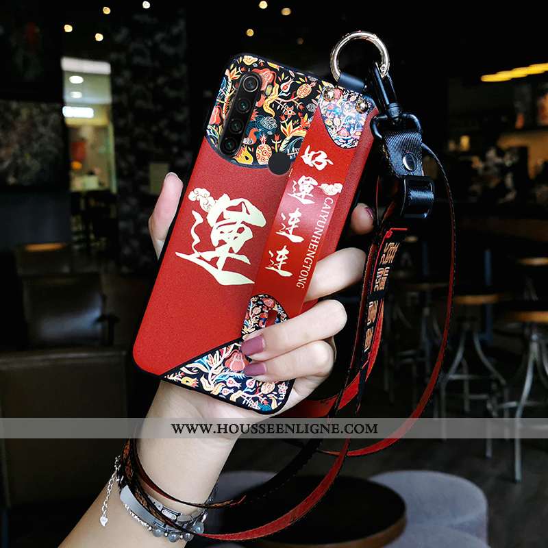 Étui Xiaomi Redmi Note 8t Silicone Protection Fluide Doux Ornements Suspendus Tendance Style Chinois