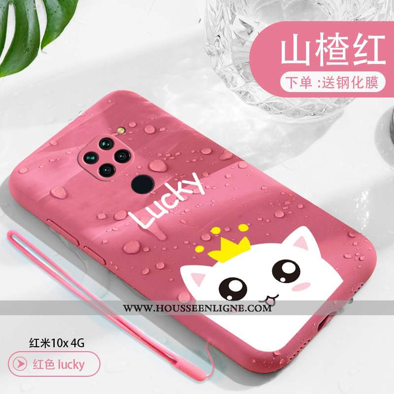 Étui Xiaomi Redmi Note 9 Fluide Doux Silicone Rose Coque Protection Petit