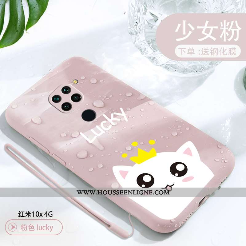 Étui Xiaomi Redmi Note 9 Fluide Doux Silicone Rose Coque Protection Petit