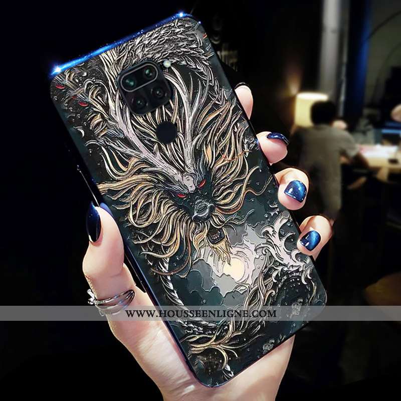 Étui Xiaomi Redmi Note 9 Fluide Doux Silicone Téléphone Portable Mode Net Rouge Créatif Nouveau Noir