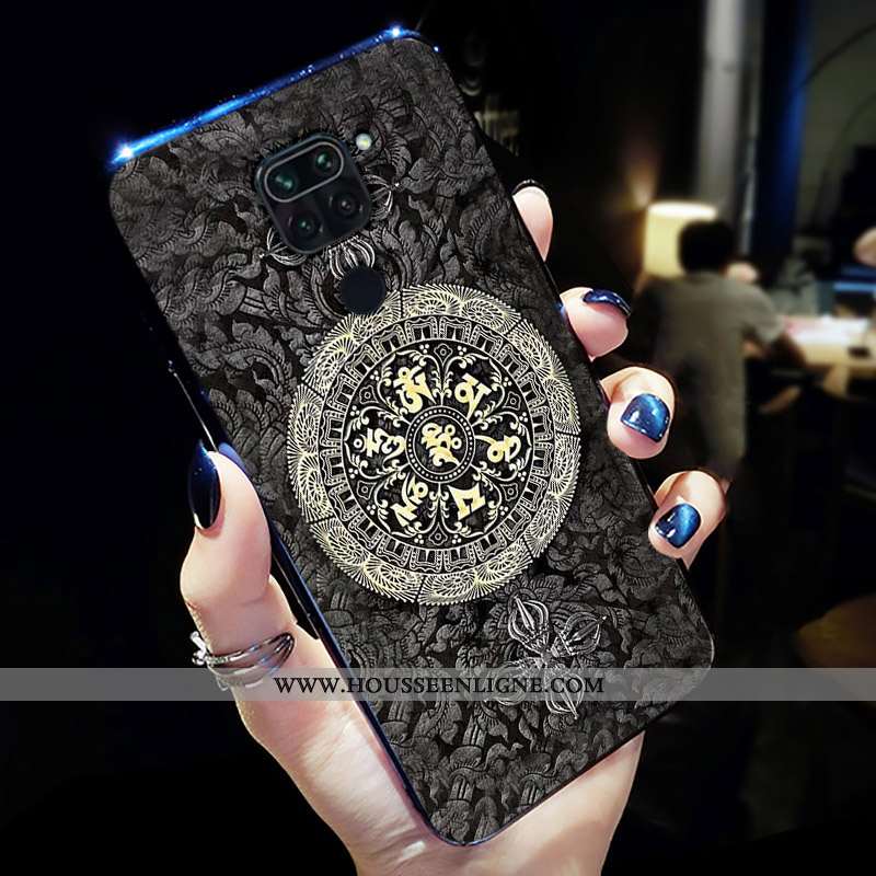 Étui Xiaomi Redmi Note 9 Fluide Doux Silicone Téléphone Portable Mode Net Rouge Créatif Nouveau Noir