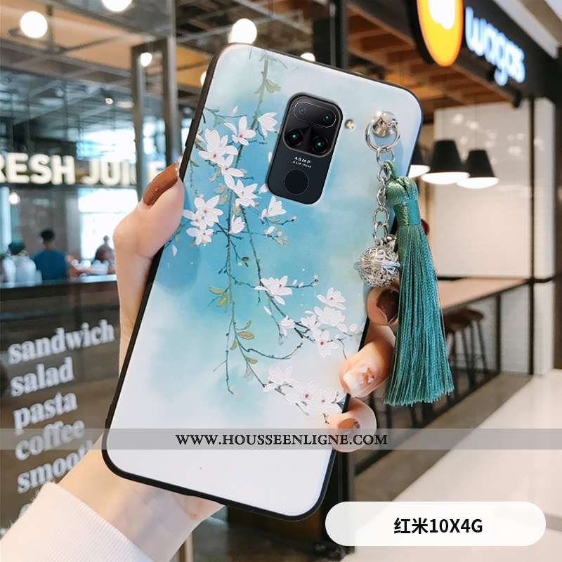 Étui Xiaomi Redmi Note 9 Personnalité Créatif Petit Coque Nouveau Protection Délavé En Daim Bleu