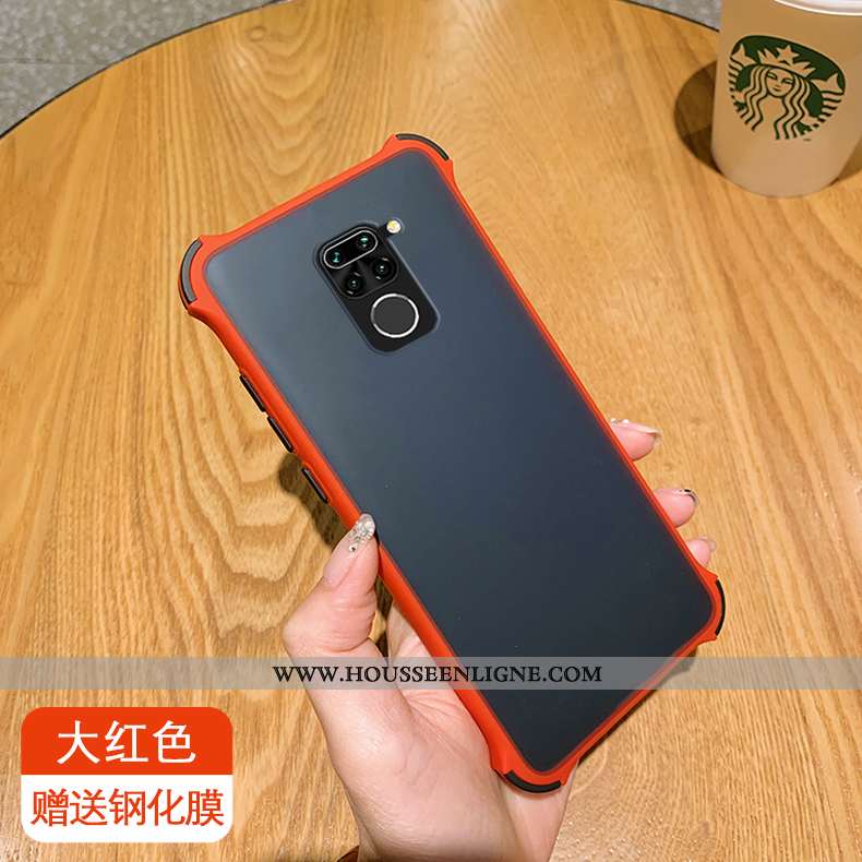 Étui Xiaomi Redmi Note 9 Protection Fluide Doux Simple Petit Tempérer Rouge Incassable
