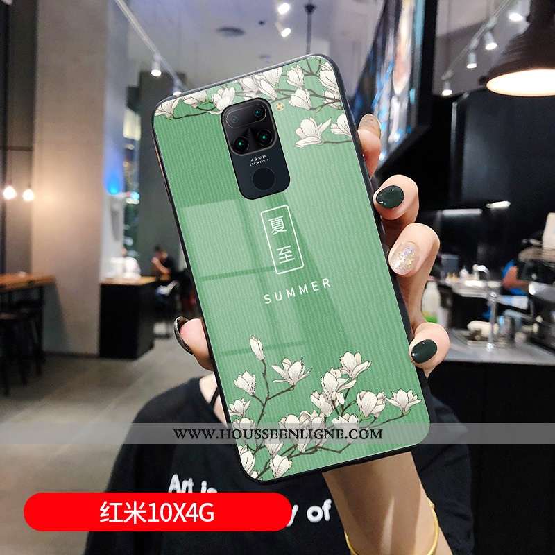 Étui Xiaomi Redmi Note 9 Protection Verre Incassable Rouge Créatif Tout Compris Petit Verte