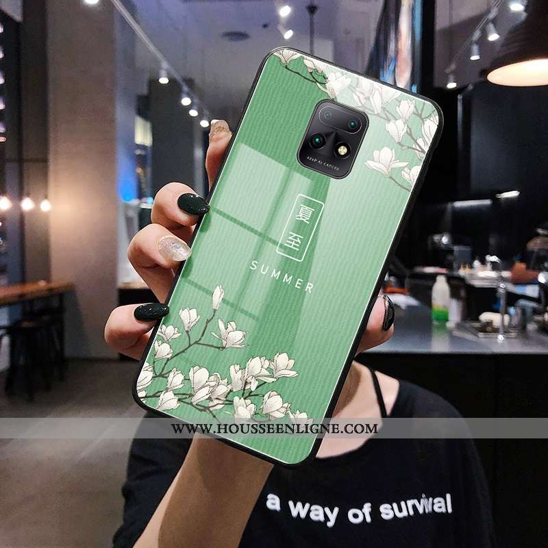 Étui Xiaomi Redmi Note 9 Protection Verre Incassable Rouge Créatif Tout Compris Petit Verte