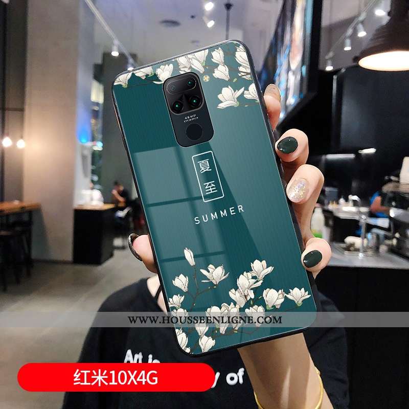 Étui Xiaomi Redmi Note 9 Protection Verre Incassable Rouge Créatif Tout Compris Petit Verte