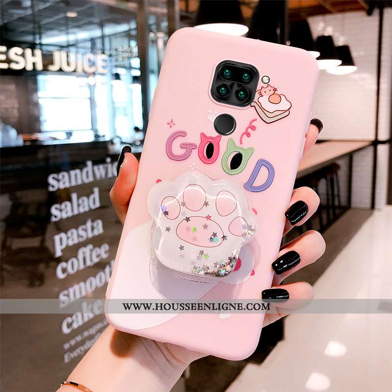 Étui Xiaomi Redmi Note 9 Silicone Protection Petit Charmant Dessin Animé Coque Incassable Rose