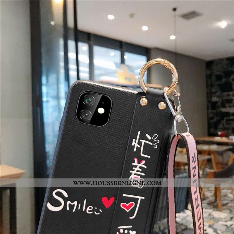 Étui iPhone 11 Charmant Tendance Coque Téléphone Portable Ornements Suspendus Tout Compris Rose
