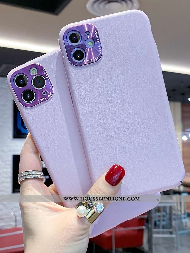 Étui iPhone 11 Personnalité Créatif Vent Coque Tout Compris Violet