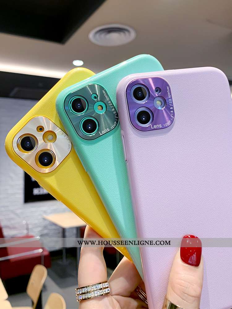 Étui iPhone 11 Personnalité Créatif Vent Coque Tout Compris Violet