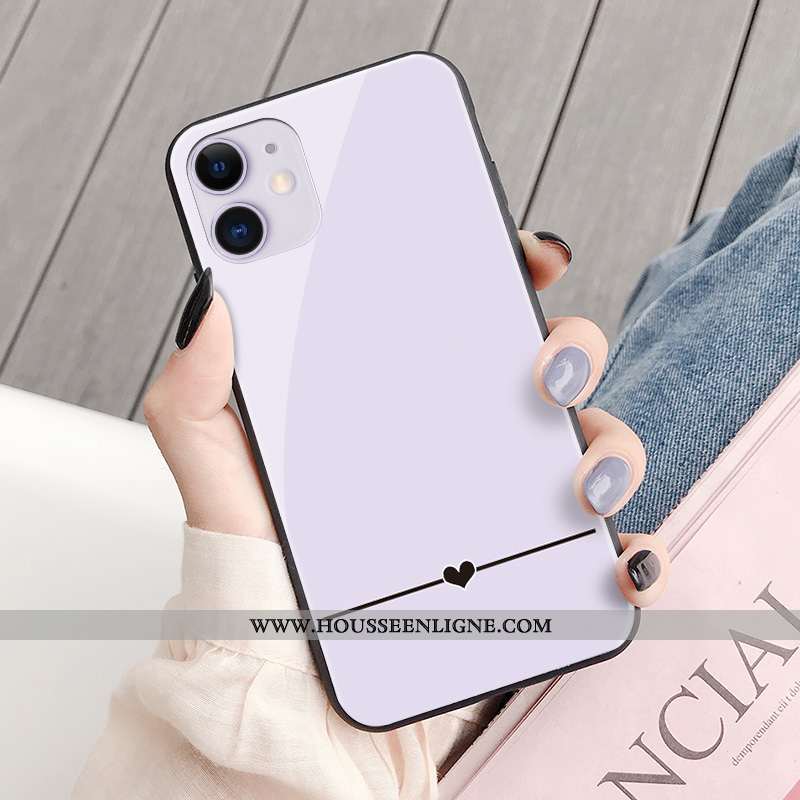 Étui iPhone 11 Personnalité Protection Net Rouge Vent Coque Simple Verte