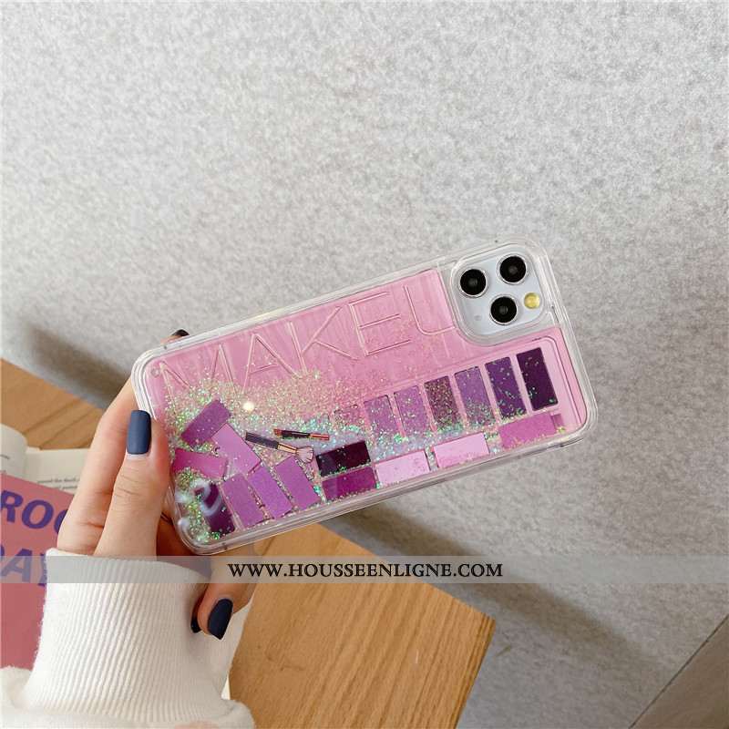 Étui iPhone 11 Pro Charmant Créatif Coque Téléphone Portable Quicksand Rose Bordure