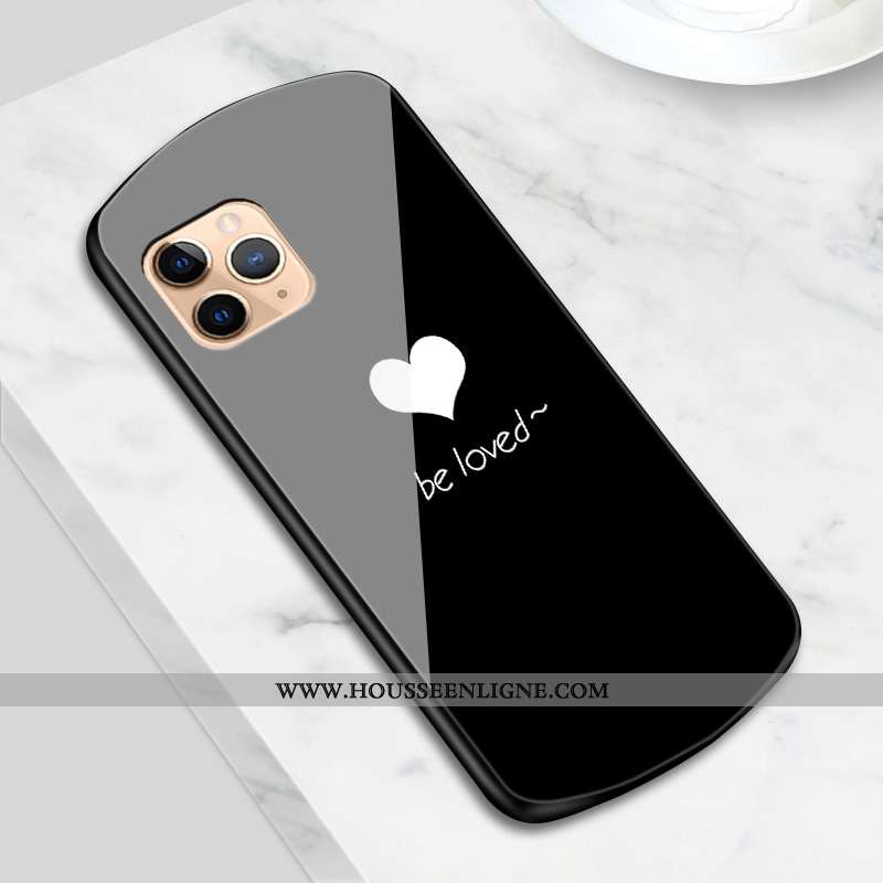 Étui iPhone 11 Pro Créatif Protection Difficile Jeux Noir Amour