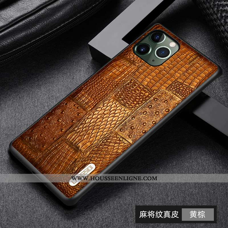 Étui iPhone 11 Pro Cuir Véritable Ultra Légère Tout Compris Luxe Créatif Marron