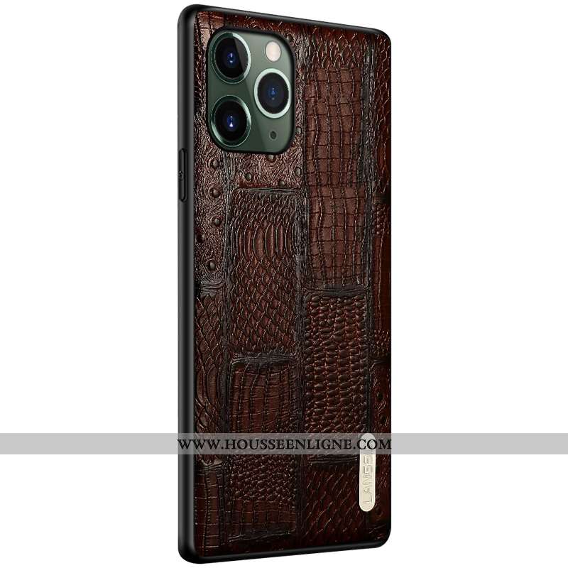 Étui iPhone 11 Pro Cuir Véritable Ultra Légère Tout Compris Luxe Créatif Marron