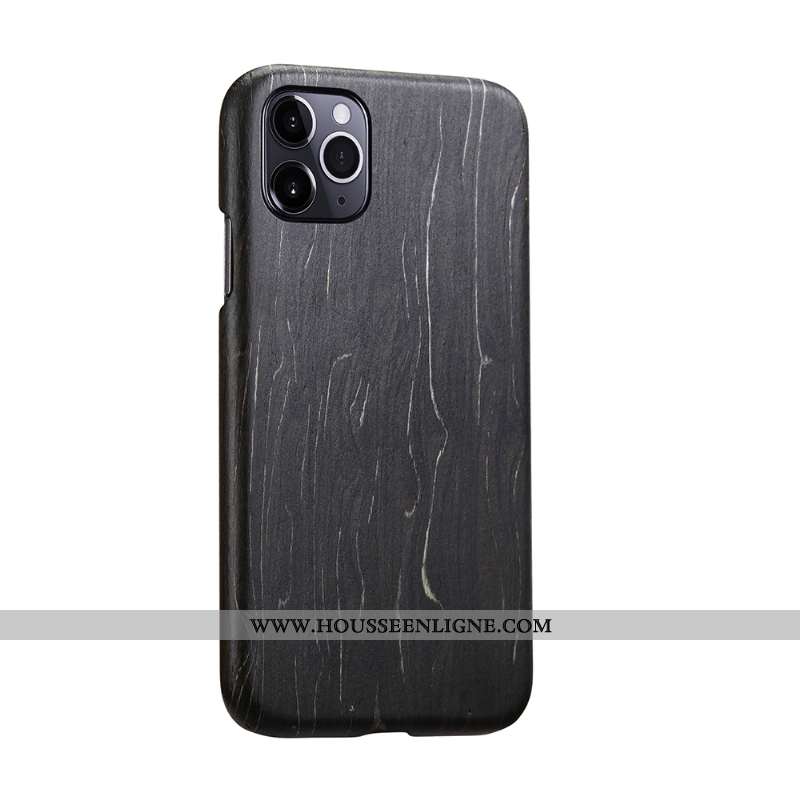 Étui iPhone 11 Pro En Bois Ultra Qualité Noir Légère Coque