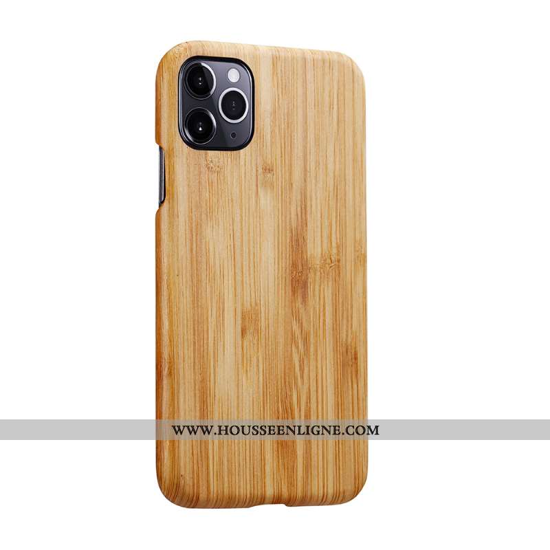 Étui iPhone 11 Pro En Bois Ultra Qualité Noir Légère Coque