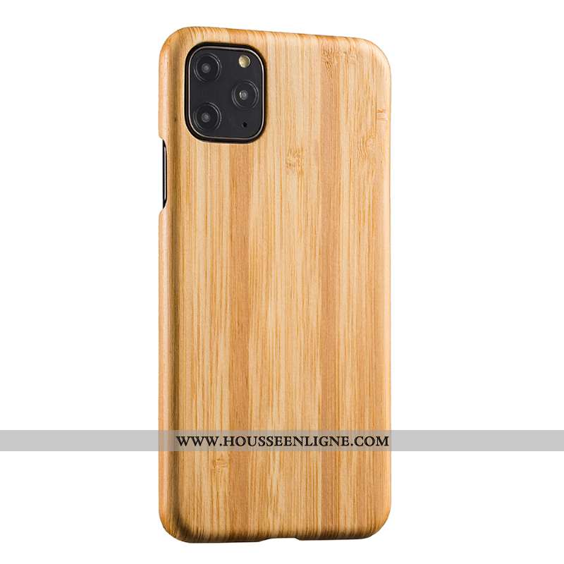 Étui iPhone 11 Pro En Bois Ultra Qualité Noir Légère Coque