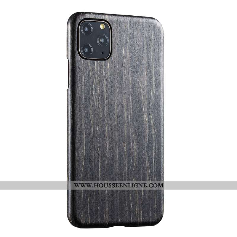 Étui iPhone 11 Pro En Bois Ultra Qualité Noir Légère Coque