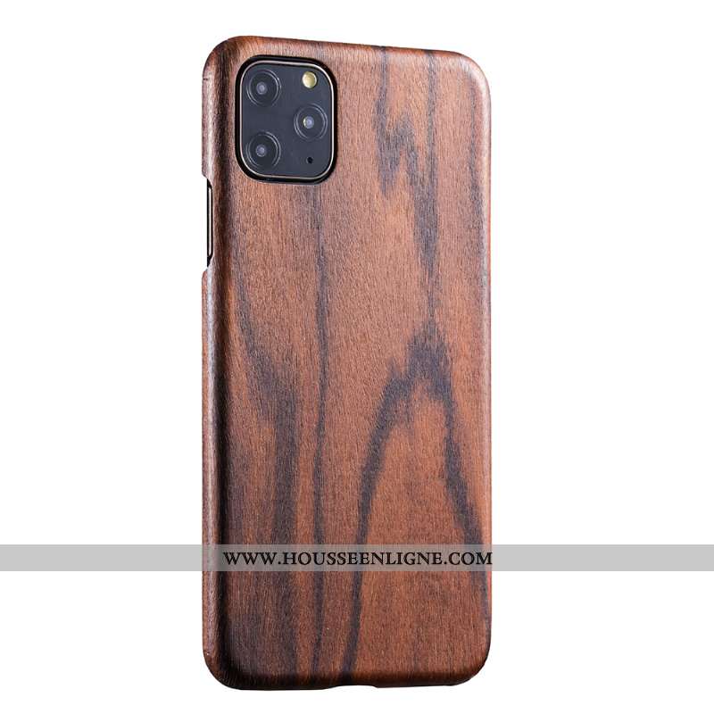 Étui iPhone 11 Pro En Bois Ultra Qualité Noir Légère Coque