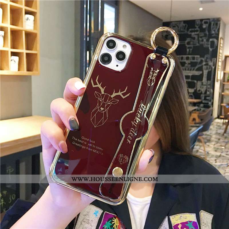 Étui iPhone 11 Pro Fluide Doux Luxe Amoureux Téléphone Portable Placage Tout Compris Verte