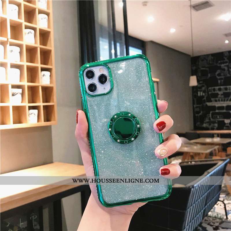 Étui iPhone 11 Pro Fluide Doux Mode Vert Incassable Téléphone Portable Rose Verte