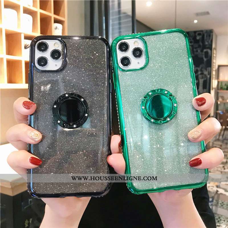 Étui iPhone 11 Pro Fluide Doux Mode Vert Incassable Téléphone Portable Rose Verte