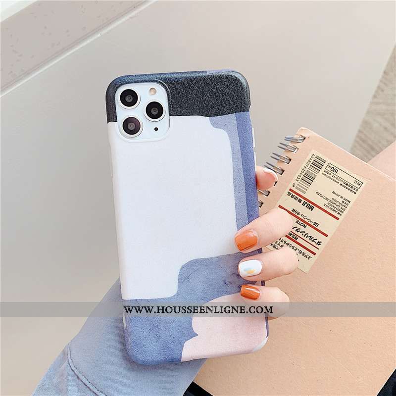 Étui iPhone 11 Pro Fluide Doux Silicone Simple Couture Couleurs Violet Abstrait Téléphone Portable