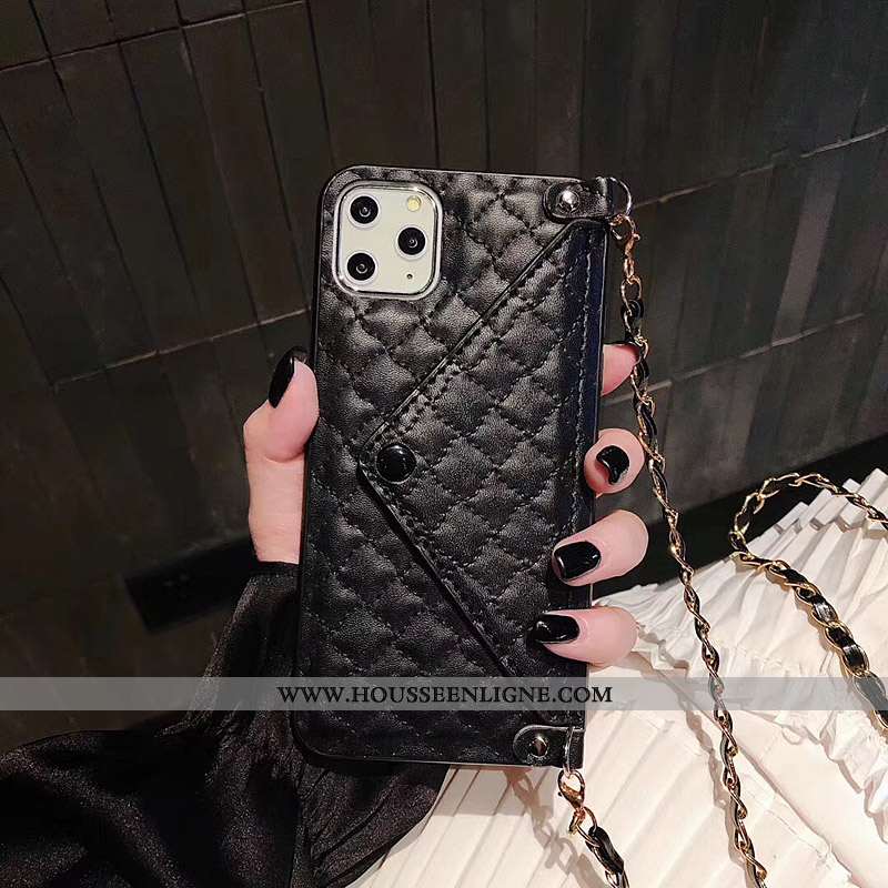 Étui iPhone 11 Pro Luxe Personnalité Créatif Support Cuir Luxe Rose