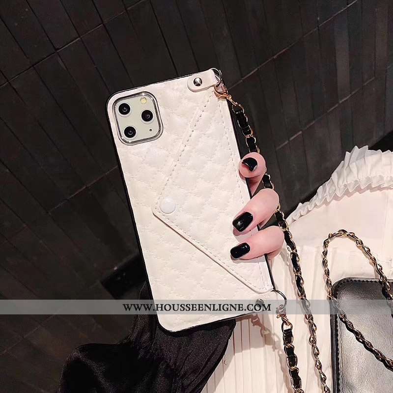 Étui iPhone 11 Pro Luxe Personnalité Créatif Support Cuir Luxe Rose