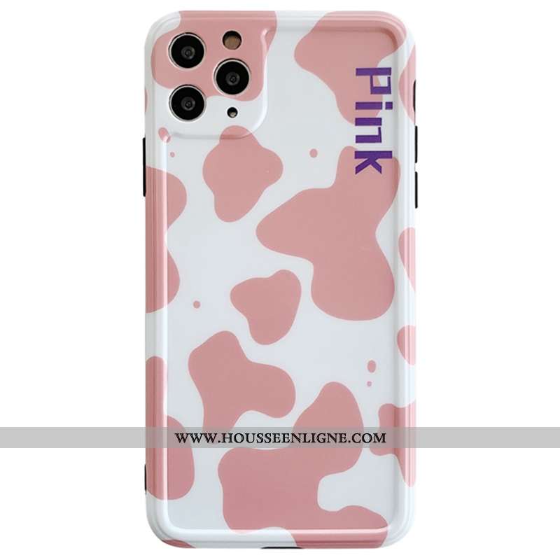 Étui iPhone 11 Pro Max Créatif Modèle Fleurie Personnalité Incassable Noir Téléphone Portable Simple