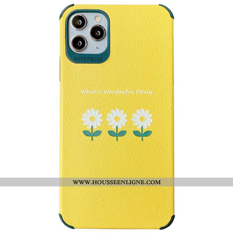 Étui iPhone 11 Pro Max Créatif Modèle Fleurie Tout Compris Vent Fluide Doux Soie Mulberry Personnali