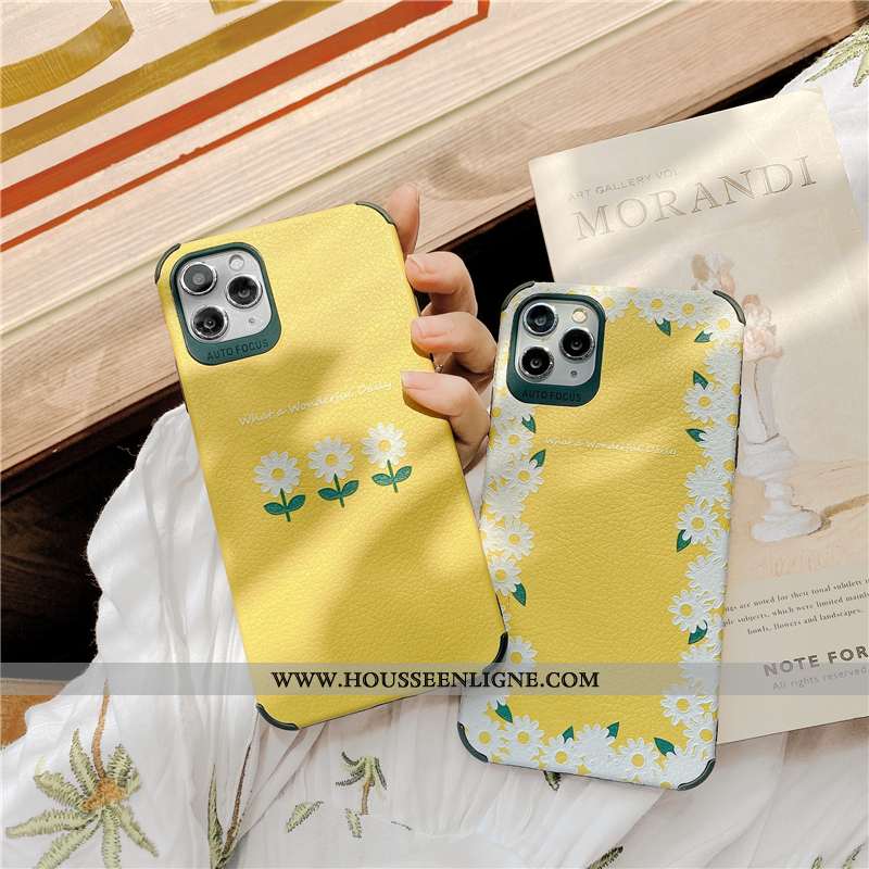 Étui iPhone 11 Pro Max Créatif Modèle Fleurie Tout Compris Vent Fluide Doux Soie Mulberry Personnali