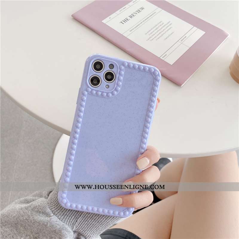 Étui iPhone 11 Pro Max Fluide Doux Silicone Téléphone Portable Créatif Amoureux Couleur Unie Verte