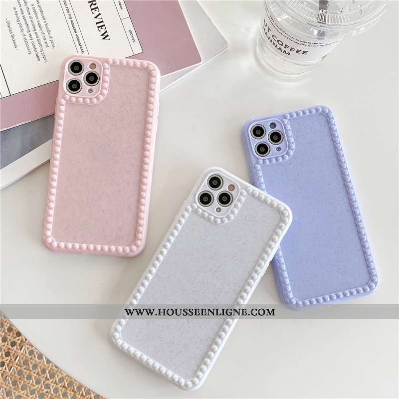 Étui iPhone 11 Pro Max Fluide Doux Silicone Téléphone Portable Créatif Amoureux Couleur Unie Verte