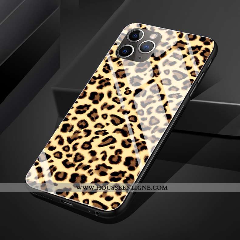 Étui iPhone 11 Pro Max Modèle Fleurie Silicone Téléphone Portable Mode Coque Protection Verre Rose