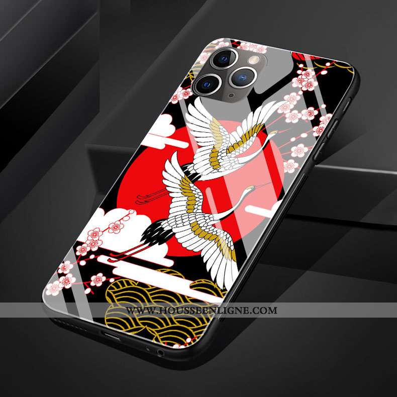 Étui iPhone 11 Pro Max Original Silicone Verre Bleu Personnalité Coque Art
